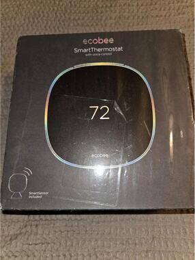 ecobee - Smart Thermostat with Voice Control - Black - Brand New, Sealed